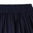 thumbnail image 5 of Girls Elastic Waist Pleated Skort, Anti-Runout Inner Shorts Plaid Solid Color A-Line Uniform Skirt for Elementary Students Campus Daily Casual Wear(Navy2,130), 5 of 7