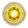 thumbnail image 1 of 4.5in Grinding Wheel Double Row Grinding Cup Diamond Polishing Disc for Concrete Marble Stones, 1 of 5