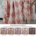 thumbnail image 5 of Chezmoi Collection Kendall Checkered Cotton Muslin Throw Blanket 50" W x 60" L, Knit Woven Gauze Blanket with Frayed Tassels for Bed Couch Travel Lightweight Breathable Cozy Throw, Dusty Rose/White, 5 of 6
