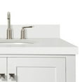 thumbnail image 6 of Ariel Cambridge 43 In. Right Offset Oval Sink Vanity With White Quartz Countertop In White, 6 of 10