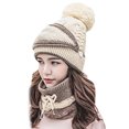 thumbnail image 2 of SPRING PARK 3Pcs Lined Womens Beanie Knit Hat, Winter Scarf Face cover Set,Girls Warm Hat Earmuffs Cap, 2 of 3