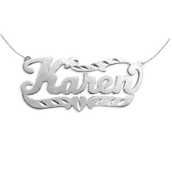 925 Sterling Silver Personalized Name Necklace with Name of Your Choice - Made in USA