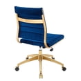 thumbnail image 4 of Modway Jive Armless Mid Back Performance Velvet Office Chair in Navy, 4 of 9