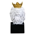 thumbnail image 1 of Escultura de león artística, estatuilla para el hogar, la oficina, el hotel, la exhibición, estatuas, decoración, adorno. Blanco 7x6x15cm, 1 of 8