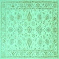 thumbnail image 1 of Ahgly Company Indoor Square Persian Turquoise Blue Traditional Area Rugs, 3' Square, 1 of 4