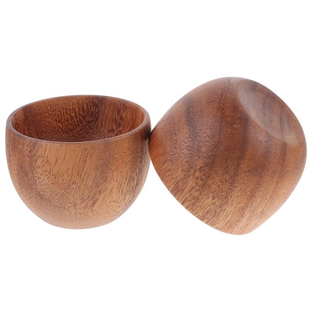 Cuencos de madera pequeños para el hogar, de madera, para cocina, mini condimentos, delicatessen, 2 piezas