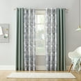 thumbnail image 3 of No. 918 Sora Print Medallion Floral Semi-Sheer Grommet Curtain Panel, 40"x84", White/Floral, 3 of 5