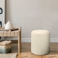 thumbnail image 2 of Gzxs Decor Round Pouf Ottoman Double-Strand Beige Paper Rope Pouf Footrest, Foot Stool, for Bed Room Living | Room | Accent Seat, 2 of 6