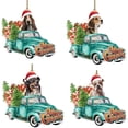 thumbnail image 2 of 4Pack Christmas Hanging Ornament with Dog&Truck, 2021 Christmas Tree Hanging Pendant Merry Christmas Puppy Ornament Decoration, 2 of 4