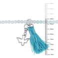 thumbnail image 2 of Everly Women's Amazonite Bead Sterling Silver Green Tassel with Dove Charm Bracelet, 2 of 6