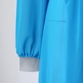 thumbnail image 5 of JIAYUE Womens Swimwear Cover-Ups Pure Color V Neck Lace Up Ankle Length Ruffle Hem Breathable Flowy Long Sleeve Beach Comfortable Vacation Swimsuit Cover Up Dresses, 5 of 5