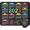 thumbnail image 1 of Mouse Pad with Stitched Edge, Computer Mouse Pad with Non-Slip Rubber Base, Mouse Pads for Computers Laptop Mouse 9.6x7.9x0.1 inch (2023 Calendar Black), 1 of 5