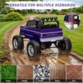 thumbnail image 6 of Chevrolet Cheyenne 24 Volt Ride on Toys with Remote, Ride on Truck for Big Kids 3-8 Years, Wisairt Power Car Wheels with 2 Seater, Blue-Purple, 6 of 11