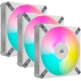 thumbnail image 1 of Corsair iCUE AF120 RGB ELITE de 120 mm Kit de Tres Ventiladores PWM - Ocho LED RGB por Ventilador - Tecnolog&iacute;a AirGuide - Controlador iCUE Lighting Node CORE incluido - Blanco, 1 of 6
