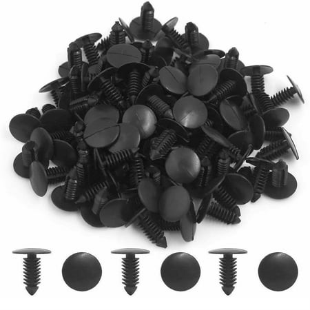 

SEBLAFF 100Pcs 8mm Hole Plastic Rivets Fastener Push Clips Clip for Car Auto Fender