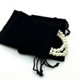 thumbnail image 3 of HLONK 50pcs Cotton Bag Gift Bag Jewelry Bag Candy Bag With Drawstring Design  Black, 3 of 8