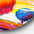 thumbnail image 3 of Designart 'Colourful Ornamental Trees Vi' Modern Wall Clock, 3 of 5