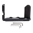 thumbnail image 2 of X T5 L Shape Grip, Hand Grip L Plate Bracket for  X T5 Camera, Quick Release Plate, 1/4 inch Threaded Holes, 2 Arca Type Dovetail Slots, Wooden Side Handle, 2 of 7
