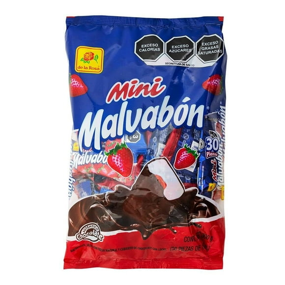 Malvavisco Mini Malvabón fresa 30 pzas de 10 g c/u