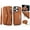 Brown, variant on Allytechgroup for iPhone 13 Case with Detachable Cards Holder, Built-in Shoulder Strap Wrist Strap Compatible with MagSafe Shockproof Magnetic Full Body Cover for iPhone 13, Black