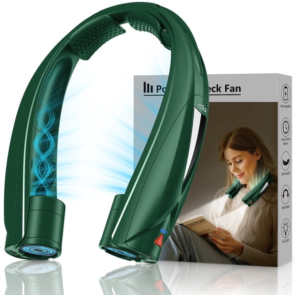 Ventilador de cuello portátil Laimiod con luz LED para libros de 6000 mAh