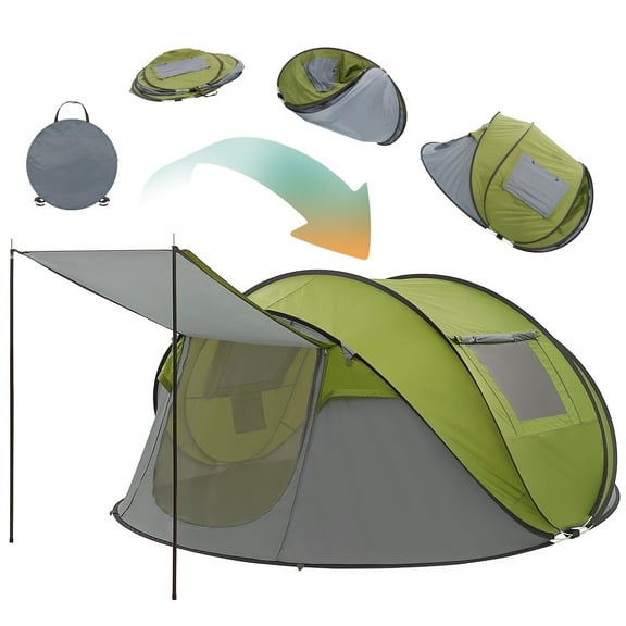 Naipo Camping Tent 4 Person Dome Tent Instant Tent for Camping with Waterproof, Windproof, Carry Bag,Lightweight for Camping, Backpacking & Hiking Family Outdoor