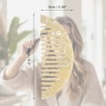 thumbnail image 2 of Unique Bargains 1 Pc Convenient Half Round Hair Comb Yellow Acetate Sheet, 2 of 6