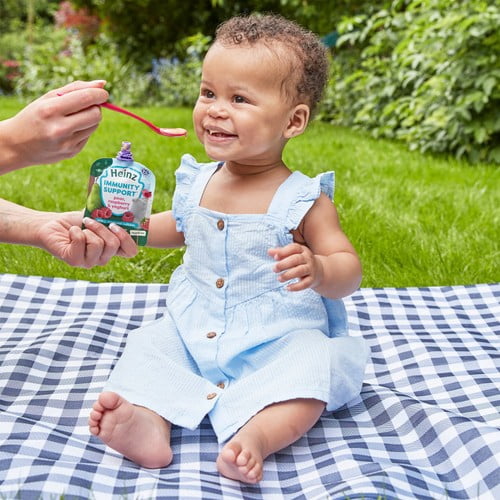 Heinz Immunity Support Baby Pouches, Apple, Banana & Cereals 6m+ 85g, British Import (Pack of 3)