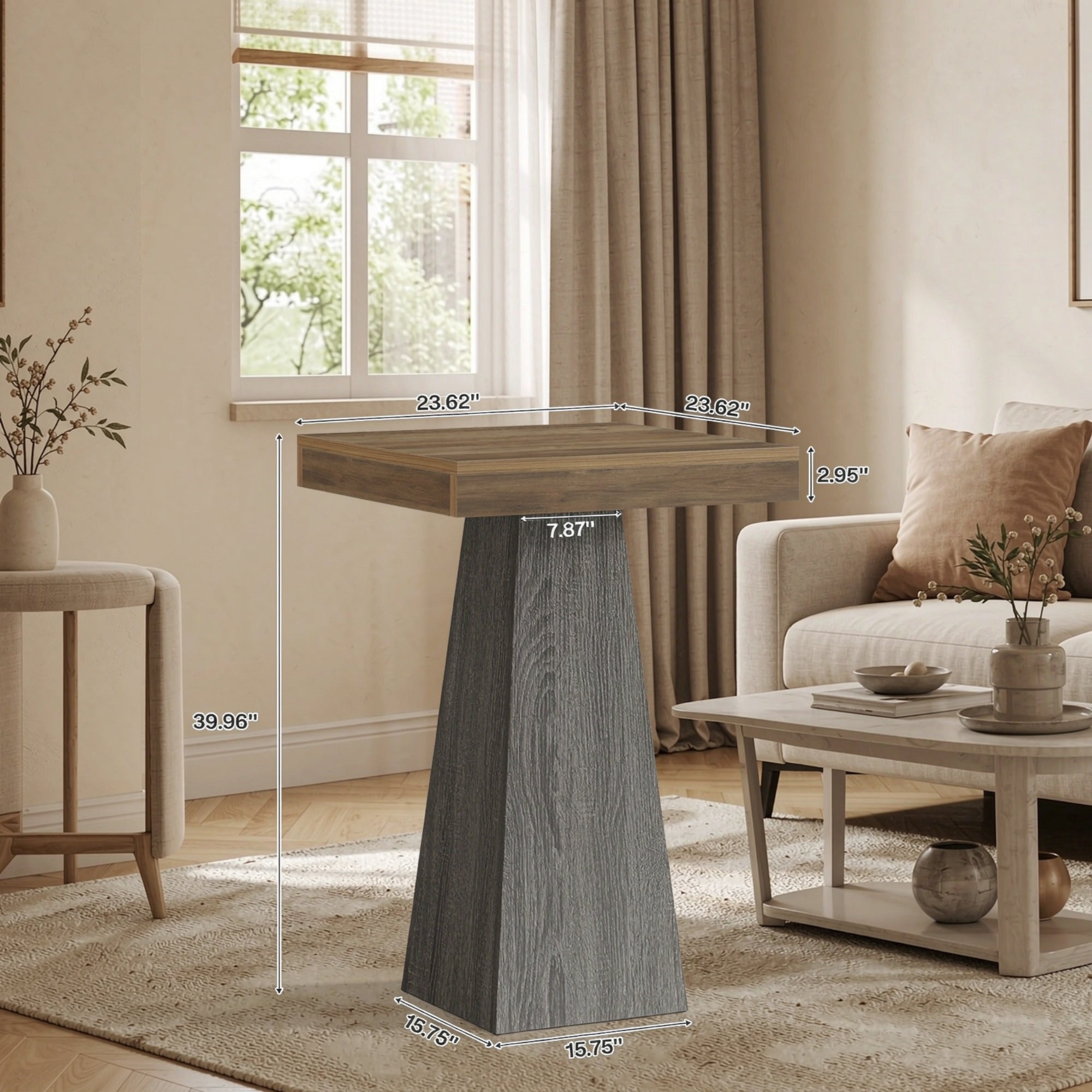 39.96 Inch Square Pub Table, Dining Table
