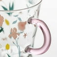 thumbnail image 1 of Langgg Coffee Mugs Glassware Floral Pattern Glass Heat Resistant for Yogurt Travel, 1 of 9