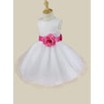 thumbnail image 4 of TiaoBug Flower Girls Wedding Bridesmaid Dress Sleeveless Princess Bowknot Prom Birthday Party Ball Gown Rose 2, 4 of 7