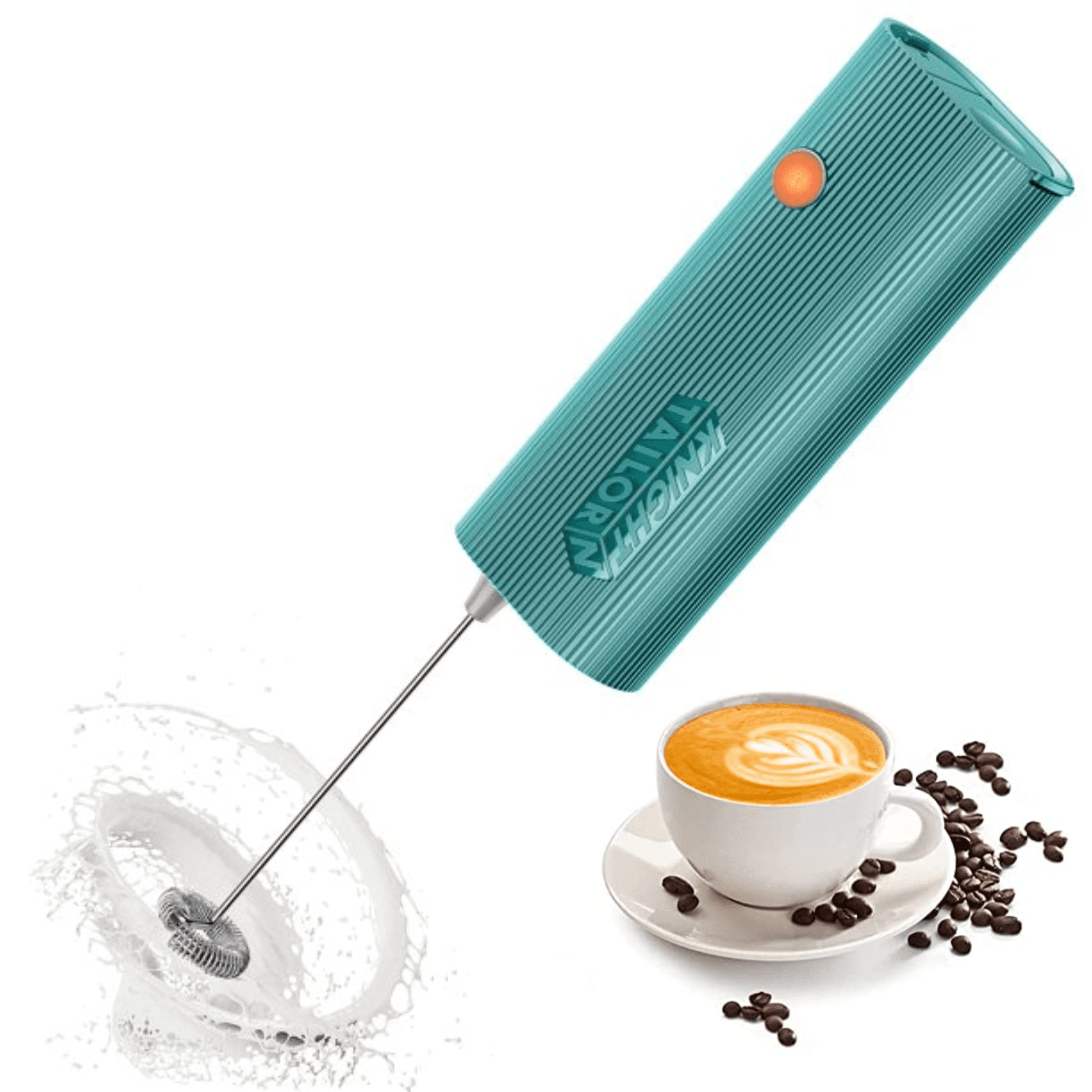 Tulevik Milk Frother For Coffee With Stand, Handheld Foam Maker, Type-C  Rechargeable Drink-Mixer with 2 Stainless Whisks 3-Speed Adjustable for