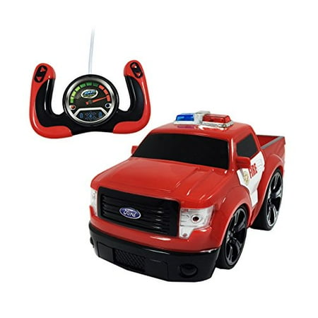 Remote Control Fire Truck Ford F-150 Pickup Truck - Learn To Turn, Spin, And Do A Wheelie! by