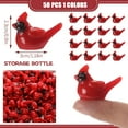 thumbnail image 2 of 50 Pcs Mini Resin Red Cardinal Bird Figurines Tiny Cardinal Figurine Christmas Ornaments for Gift Xmas Miniature Garden Crafts Cake Topper Christmas Decoration, 2 of 8