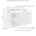 thumbnail image 4 of Pemberly Row 3-PC Wood/Metal Sideboard And Bar Cabinet Set in White, 4 of 16
