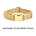 thumbnail image 3 of LLDYYDS Soft Cotton Hemp Dog Collar with Metal Buckle Adjustable Tweed Dog Collars for Small Medium Large Dogs S, 3 of 4