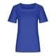 thumbnail image 4 of Camisetas informales de verano para mujer, cuello cuadrado, manga corta, túnica, blusas sueltas y cómodas OAVQHLG3B Store lin121212, 4 of 4