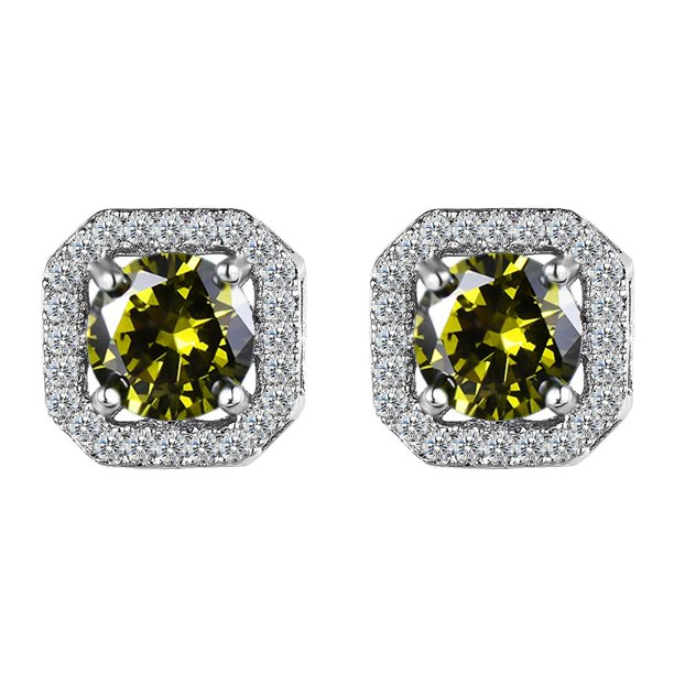 Pendientes de diamantes de imitación delicados para fiesta, compromiso, aniversario Yinane Aretes