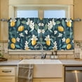 thumbnail image 2 of Yayeee Kitchen Curtains Set of 2 Light Filtering 57"x36" Over Sink Window Panels, Floral Lemon, 2 of 7