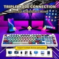 thumbnail image 3 of Teclado mecánico inalámbrico para juegos Aula F99 Pro Creamy, 3 of 7