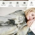 Fenyluxe Horse Floral Watercolor Flannel Throw Blanket for All Seasons