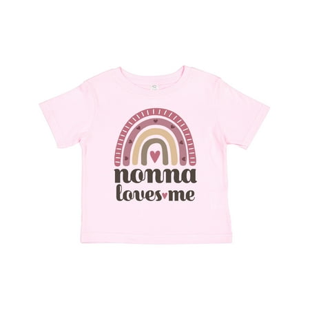 

Inktastic Nonna Loves Me Granddaughter Rainbow Gift Toddler Toddler Girl T-Shirt