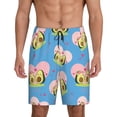 thumbnail image 2 of Rocae Avocado Lovers for Men's Soft Sleep Pajama Shorts, Waistband and Pockets, 2 of 9