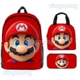 thumbnail image 2 of Mario bros Bowser backpack Princess Peach bag pencil case lunch bag for elementary student., 2 of 4