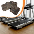 thumbnail image 1 of DYNWAVECA 4 Pieces Treadmill Mat Pads Silent Foot Pad for Exercise Bike Rowing Machine Black Red, 1 of 7