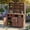 Brown, variant on Sailvan 45.3" Solid Fir Wood Patio Kitchen Island & Potting Bench with Storage Hutch,Cabinets and Hooks Outdoor Garden Prep Station Gray