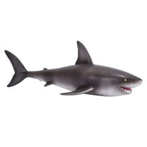 MOJO - Realistic International Wildlife Figurine, Great White Shark (Dark Gray)