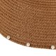 thumbnail image 5 of Vacaciones de verano Sombrero de playa Gorra con visera Gorra de paja con parasol de perlas para niña Mujer (Café 54x58cm), 5 of 6