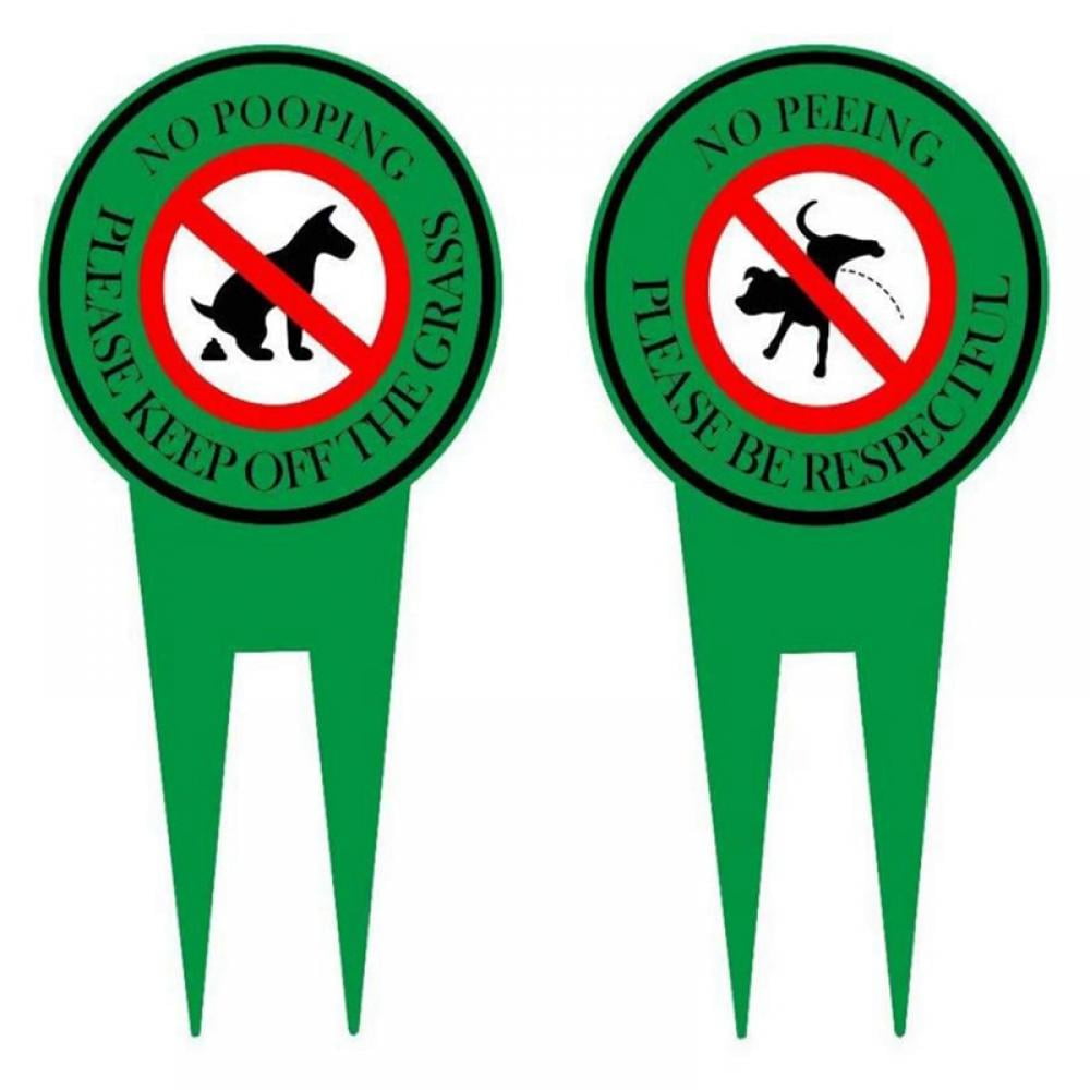 No Poop Dog Signs Stop Dogs from Pooping on Your Lawn Sign Politely Reads 