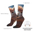 thumbnail image 4 of Rateoe Fluffy Alpaca Mountain Meadow for Women Casual Calf Socks - Cute Crew Socks - Thin Soft Above Ankle Socks Size 5-11, 4 of 6